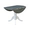 International Concepts Round 42 in Rd Dual Drop Leaf Ped Table, White/Heather Gray, 42 W, 42 L, 29.5 in H, Wood T05-42DP - alternate 7